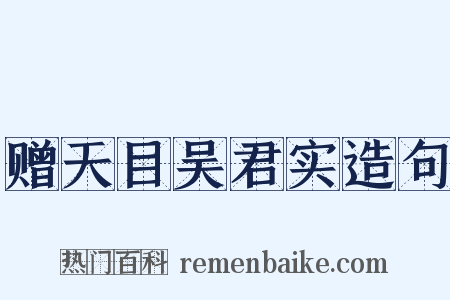 赠天目吴君实造句是什么意思的图片